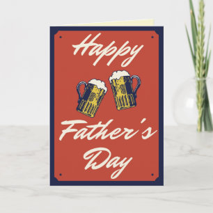 Tarjeta del Día del Padre con Cervezas de Estilo R