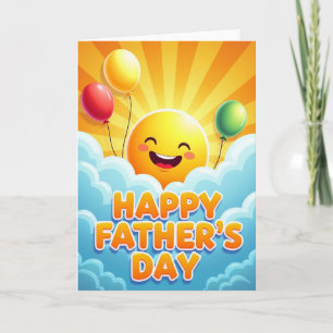 Tarjeta del Día del Padre con Cielo Radiante