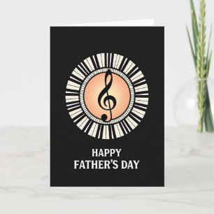 Tarjeta del Día del Padre con Clave de Sol