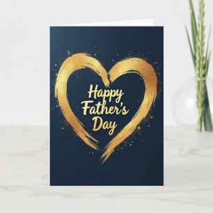 Tarjeta del Día del Padre con corazón brillante
