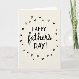 Tarjeta del Día del Padre con Corazón Desenfadado
