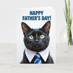 Tarjeta del Día del Padre con Corbata de Zafiro