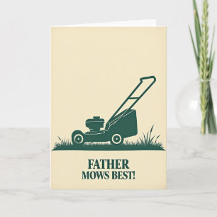 Tarjeta del Día del Padre con Cortadora de Césped