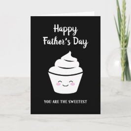 Tarjeta del Día del Padre con cupcake kawaii lindo