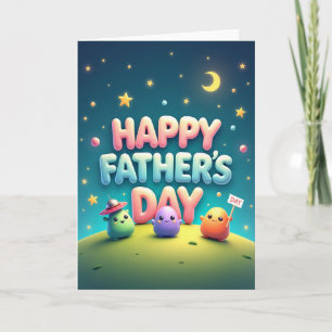 Tarjeta del Día del Padre con degradado de pastel