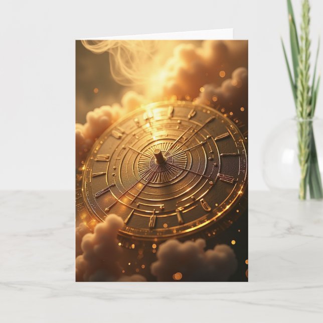 Tarjeta del Día del Padre con Disco Dorado (Anverso)