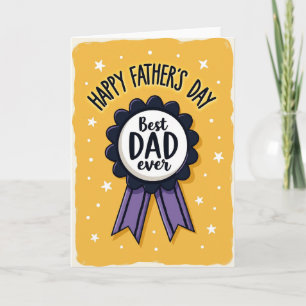 Tarjeta del Día del Padre con Emblema del Mejor Pa