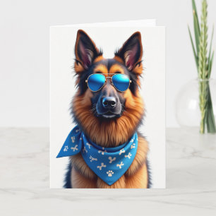 Tarjeta del Día del Padre con estilo para mascotas