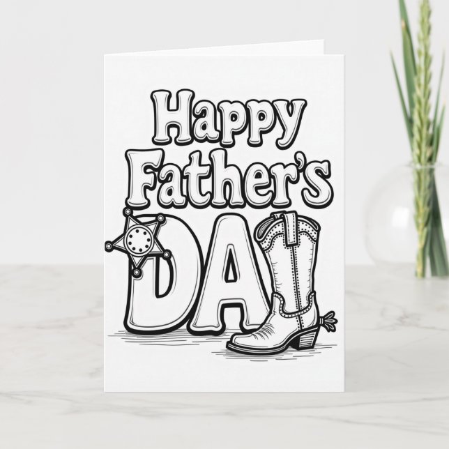 Tarjeta del Día del Padre con Estrella de Premio (Anverso)