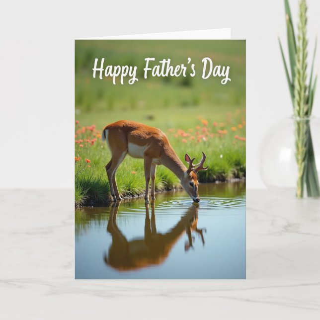 Tarjeta del Día del Padre con flores silvestres (Anverso)