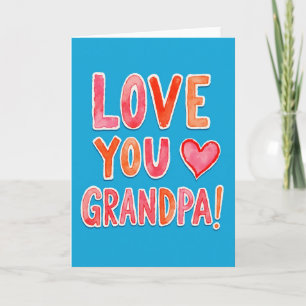 Tarjeta del Día del Padre con forma de corazón flo