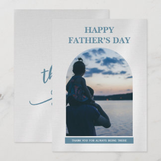 Tarjeta del Día del Padre con Foto de Arco Azul Mi