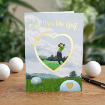 Tarjeta del Día del Padre con Foto de Golf en Marc