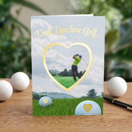 Tarjeta del Día del Padre con Foto de Golf en Marc