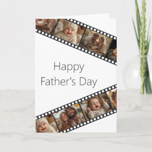 Tarjeta del Día del Padre con foto de tira de pelí