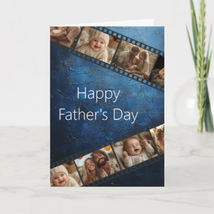 Tarjeta del Día del Padre con foto de tira de pelí