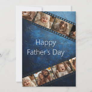 Tarjeta del Día del Padre con foto de tira de pelí