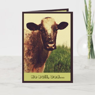 Tarjeta del día del padre con foto de toros humorí