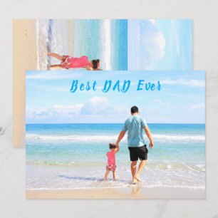Tarjeta del Día del Padre con foto de tu papá y te