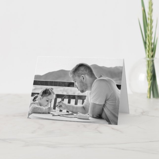 Tarjeta del Día del Padre con Foto Personalizada (Anverso)