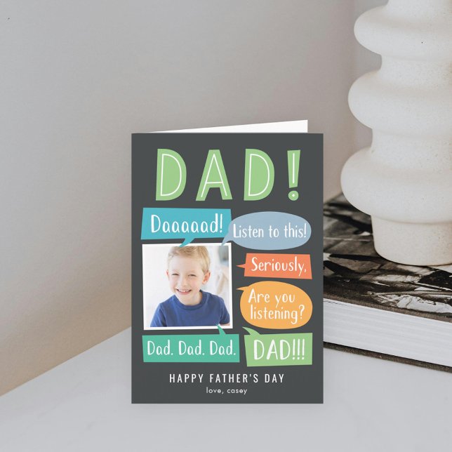 Tarjeta del Día del Padre con foto personalizada C (Subido por el creador)