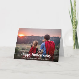 Tarjeta del Día del Padre con foto personalizada t