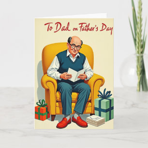 Tarjeta del Día del Padre con gafas