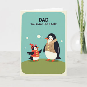 Tarjeta del Día del Padre con gafas