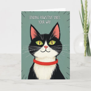 Tarjeta del Día del Padre con Gato Caprichoso
