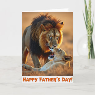 Tarjeta del Día del Padre con Gatos Juguetones