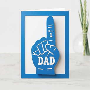 Tarjeta del Día del Padre con gesto de la mano del