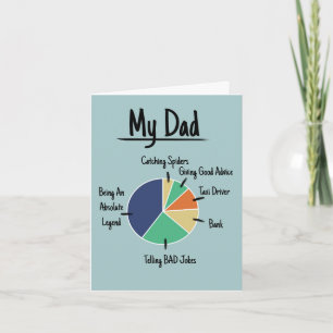 Tarjeta del Día del Padre con gráfico circular