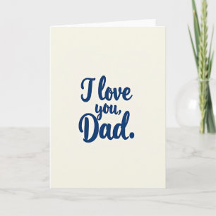 Tarjeta del Día del Padre con guión azul