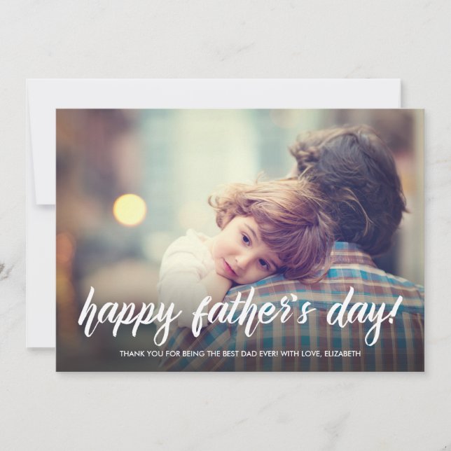 Tarjeta del día del padre con guión de pincel (Anverso)