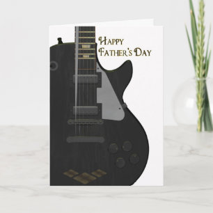 Tarjeta del día del padre con guitarra