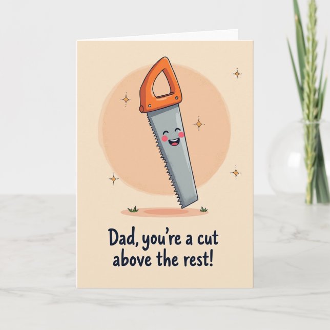 Tarjeta del Día del Padre con Herramienta Sonrient (Anverso)