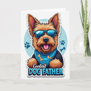 Tarjeta del Día del Padre con Hip Terrier