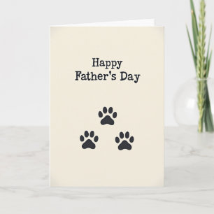Tarjeta del Día del Padre con Huella de Perro