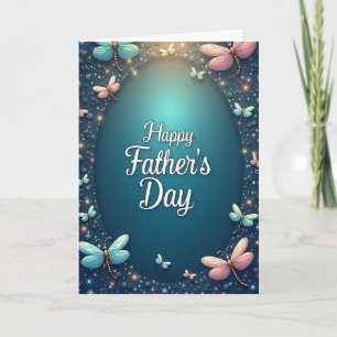 Tarjeta del Día del Padre con Insectos de Pastel