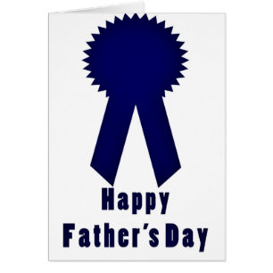 Tarjeta del Día del Padre con Listón Azul