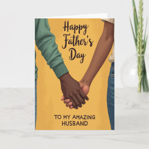 Tarjeta del Día del Padre con manga verde azulado