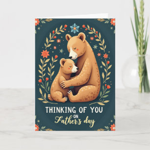 Tarjeta del Día del Padre con Marco Floral