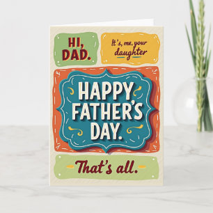 Tarjeta del Día del Padre con Marco Turquesa