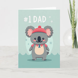 Tarjeta del Día del Padre con Marsupial Adorable