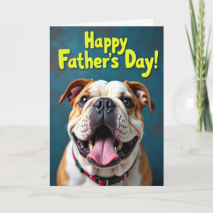 Tarjeta del Día del Padre con Mascota Sonriente