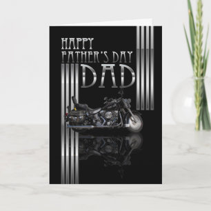 Tarjeta del día del padre con moto