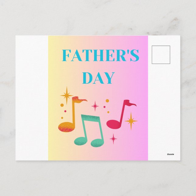 Tarjeta del día del padre con música (Reverso)