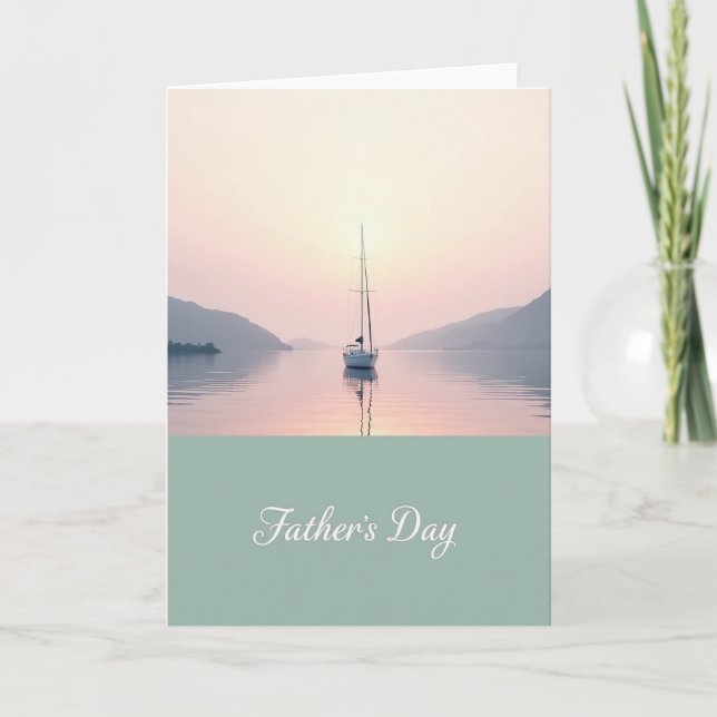 Tarjeta del Día del Padre con Pastel (Anverso)