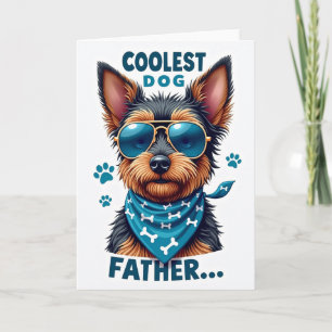 Tarjeta del Día del Padre con Pata Verde Azulada
