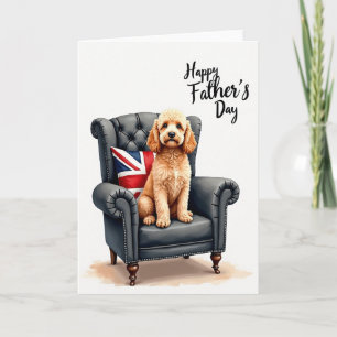 Tarjeta del Día del Padre con Perro Adorable